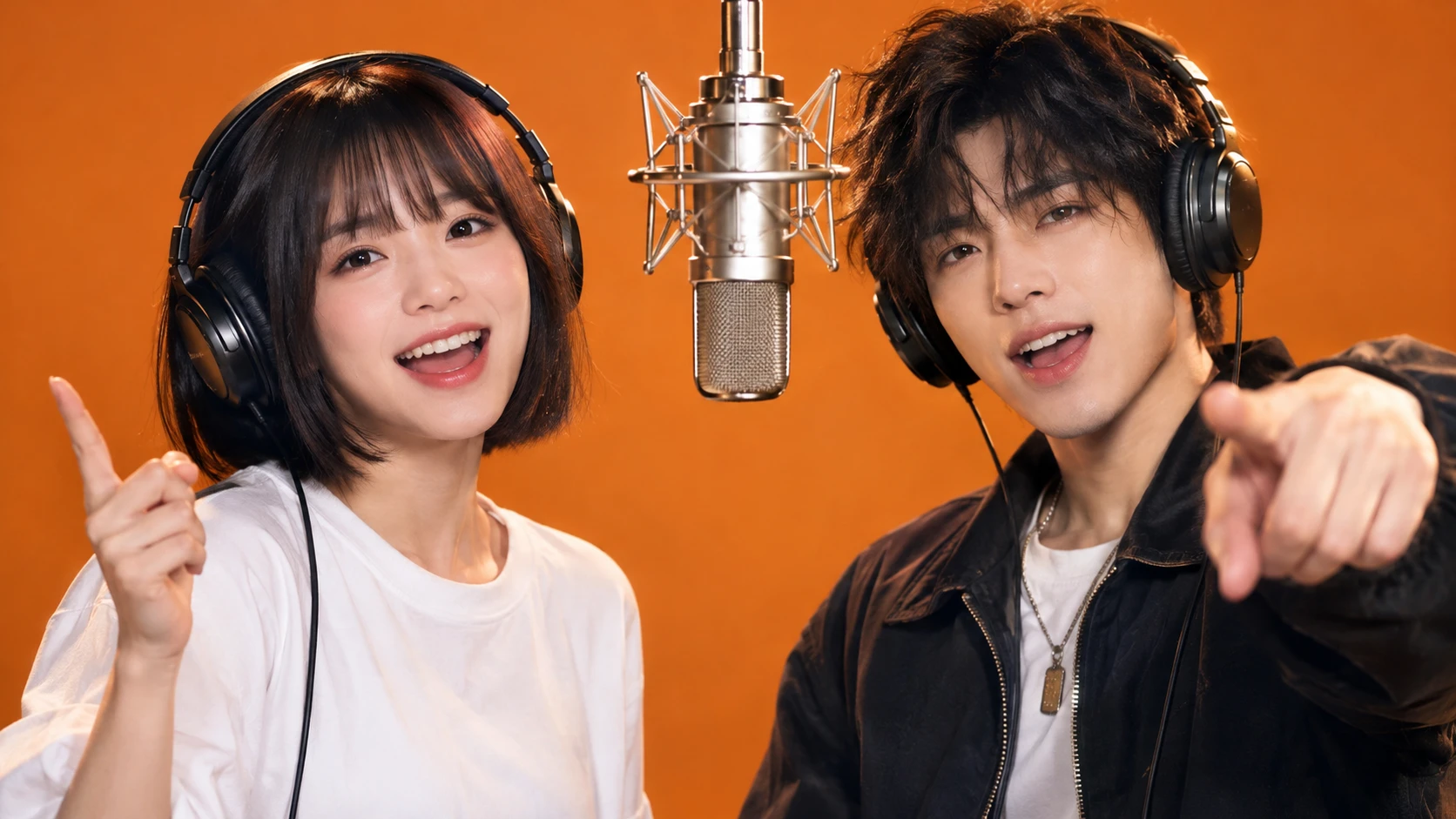 Two personalized characters in a rap duo video